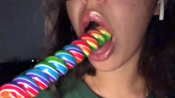 ASMR licking sucking Lollipop