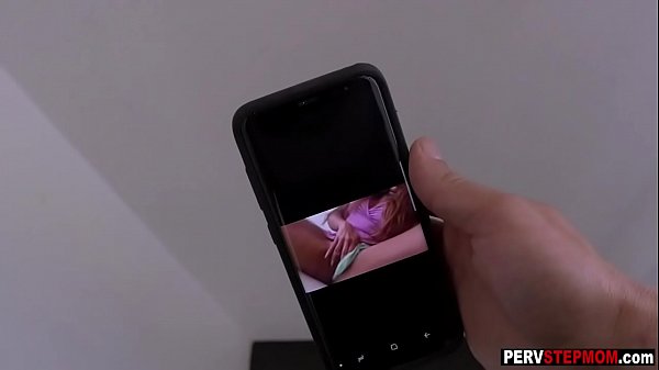 Busty MILF stepmom sent a_erotic video to_stepsons friend