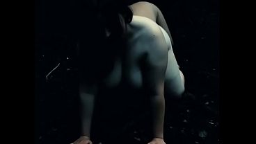 Ai witch captures two tourists forces reverse doggy fuck while showing off soles ass & tits