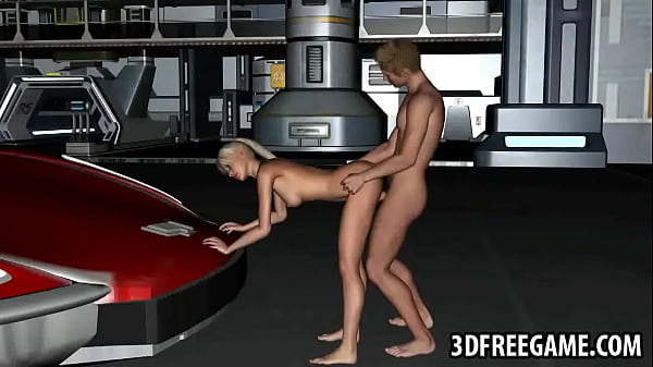 Sexy 3D blonde sucks cock and gets fucked hard 