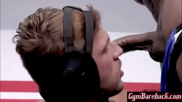 Interracial Jock bareback after the wrestling match 