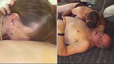 Mature gilf gives a white glove quality blowjob