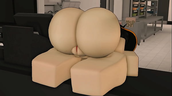 Mcdonald's worker moving her ass for costumer 