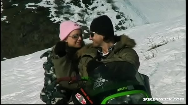 Liliane tiger has her perfect ass invaded on a snowmobile 