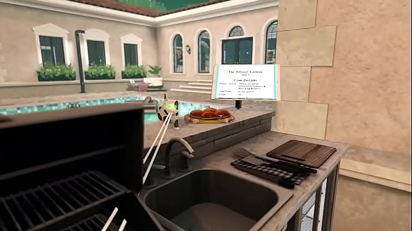 De giving a handjob to marcus while making a bbq