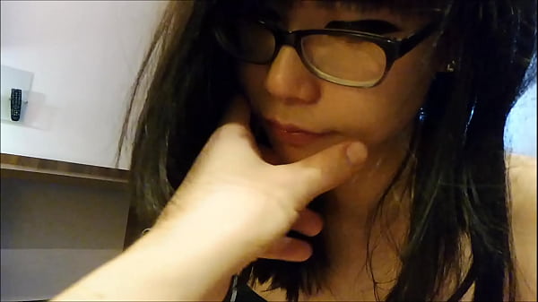 Nerdy Glasses Asian Teen Hana Sucking Cock Deepthroat Blowjob thumbnail