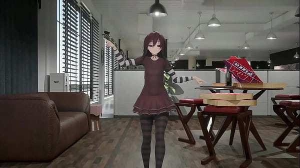 Gothic Girl Hentai Mmd 3D Undress Dance Soft Red Hair (CLIP) 