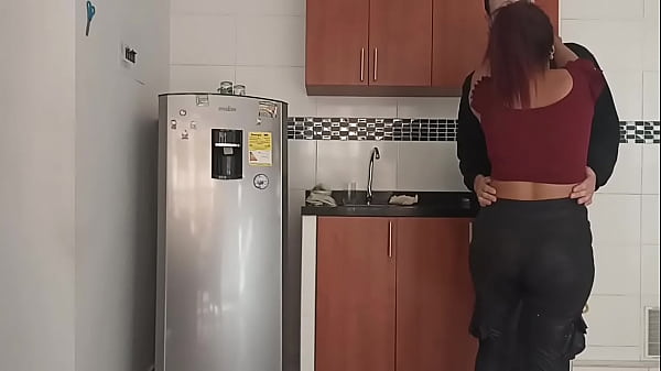 The 18yearold brunette neighbor calls me to fix the problem with the light and i end up fucking her and finishing on her breasts on san valent&iacute;n