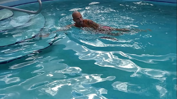 Doing laps in the pool 