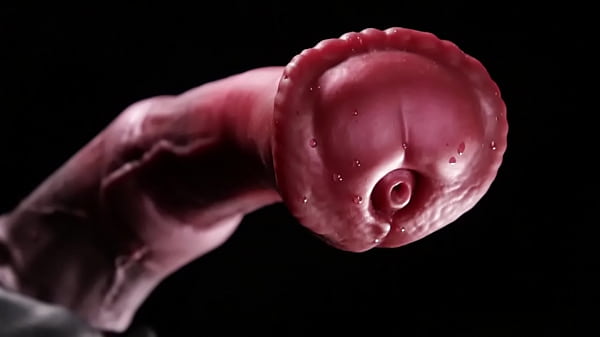 Masturbating huge horse dildo until it cums 