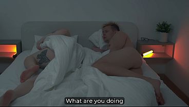 Hot Redhead Stepmom Could Not Sleep at His Father s So She Came to His Bed