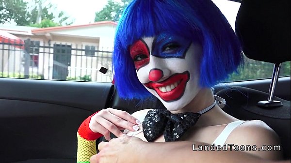 Clown_teen fucking outdoor pov