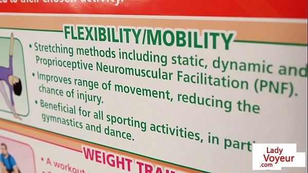 Classy exercising babe humiliates sub_guy