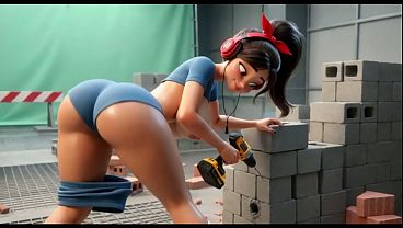 Curvy Builder Babe Strips And Poses Seductively With Drill In Studio Session (ai Generated) thumbnail
