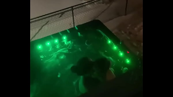 Amateur hotwife fucks in hot tub