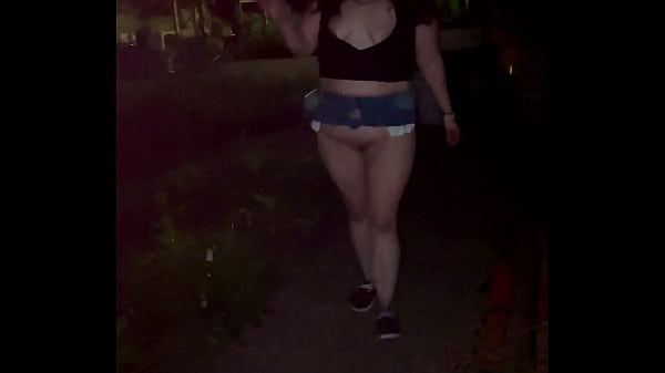 Girlfriend wearing micro mini skirt