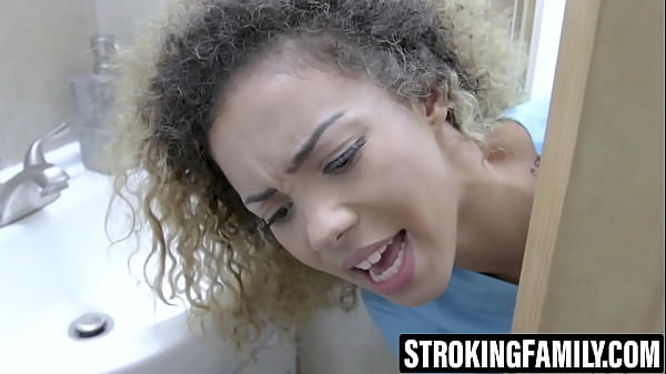 Ebony teen gags on hung dudes cream during throatfuck