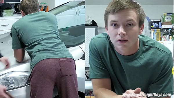 A Dirty Car gets a Straight Boy a Hard Spanking 