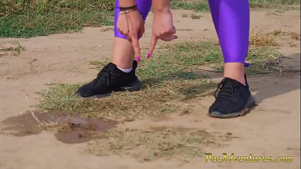 She Has A Big Bladder (being A Big Girl) But It Gets And She Needs To Empty It Peeing Outdoor. thumbnail