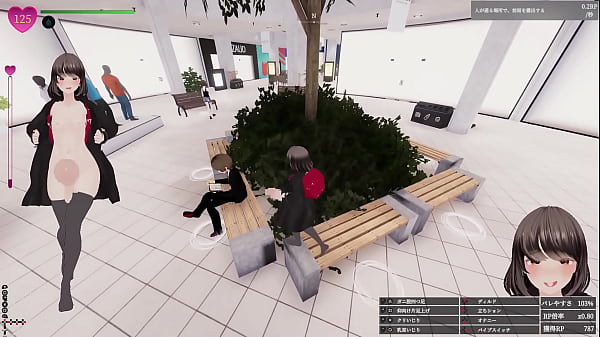 エスカレーター上がってる最中に、前のお姉さんのふくらはぎにおち〇ぽの先っぽが接触！ 