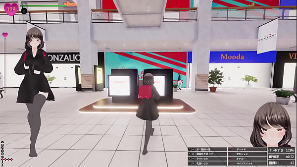 エスカレーター上がってる最中に、前のお姉さんのふくらはぎにおち〇ぽの先っぽが接触！ 