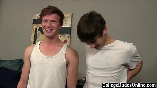 Gay video Riler lays next to Zaden, pulling Zaden's yam-sized 