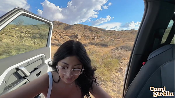 Latina fucked and SQUIRTS in PUBLIC OUTDOOR car sex- "Good thing I have waterproof seats" - Cami Strella 