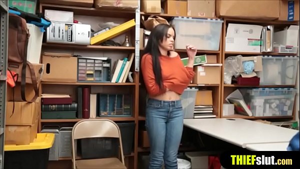 Cute shoplifter gets a doggystyle lesson after got caught by a cop 