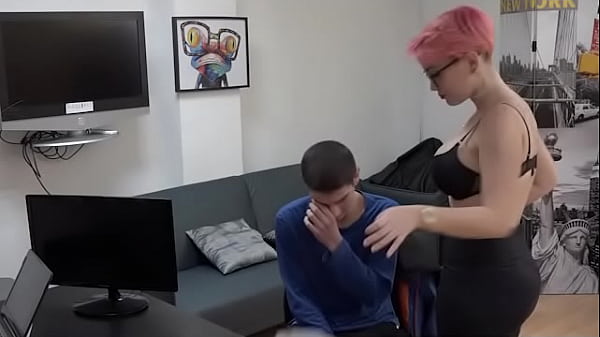 Paola the BUSTY Latina makes fake interviews to young and horny dudes 