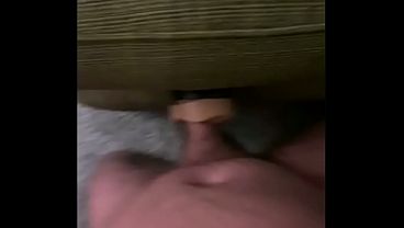 Fucking the Toy in Between the Couch Felt Like the Real Thing with Vibrating Plug Making Me Harder