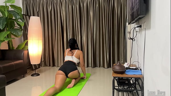Horny milf does yoga gets fucked in every position and swallows cum