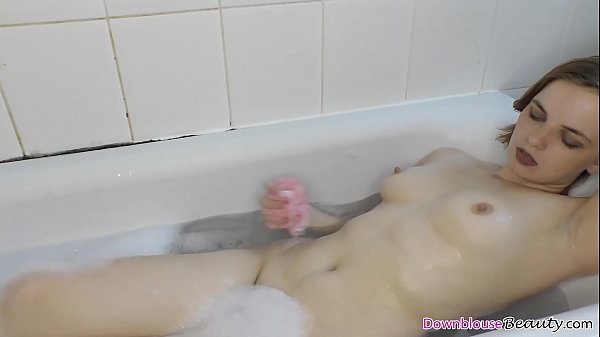 Busty babes prepare for bath with wet_downblouse on