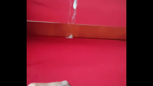 Cum on mirror and zoom on my cock