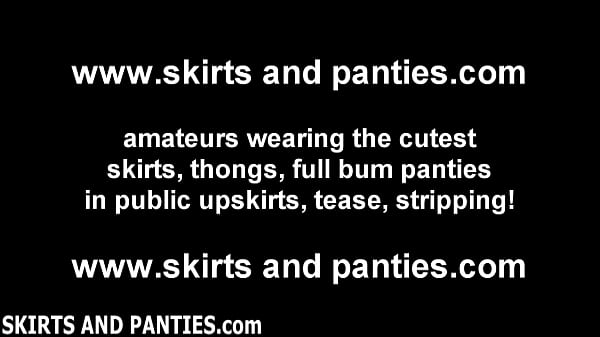 Sexy amateur cuties in skirts and panties 
