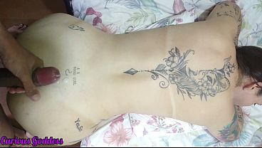 Curious Goddess - hot brunette milf hairy pussy fucking big ass cumshot video thumbnail