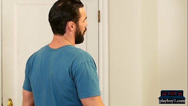 Blonde sends herself_as a gift to a guy for_Valentines day