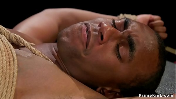 Blonde dominatrix anal fucks black man