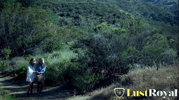 Lesbian girls fingering and pussy licking in the woods 