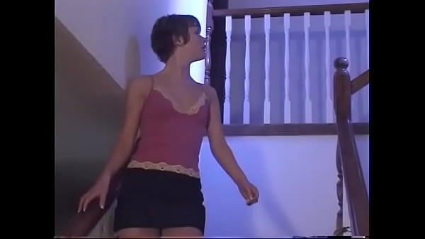 Cute teen gets big cock anal on the stairs 