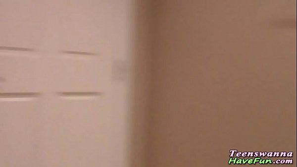 Amateur teen spits cum