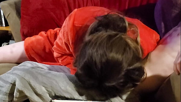 Milf came over to cuddle in fleece robe but i knew she wanted a mouthful 