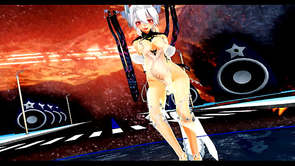 a half_naked girl dances and sings