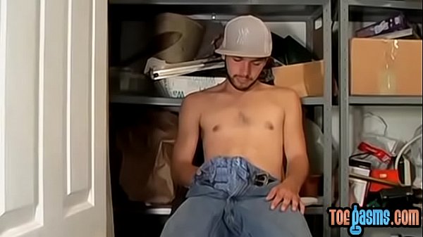 Twink thug Lil B worships feet by jerking off big cock