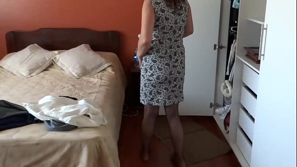 I get dressed twice to go to the motel with my boss and my husband records me and masturbates 