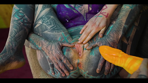 Tattooed sluts rear entry two girls one hard dick