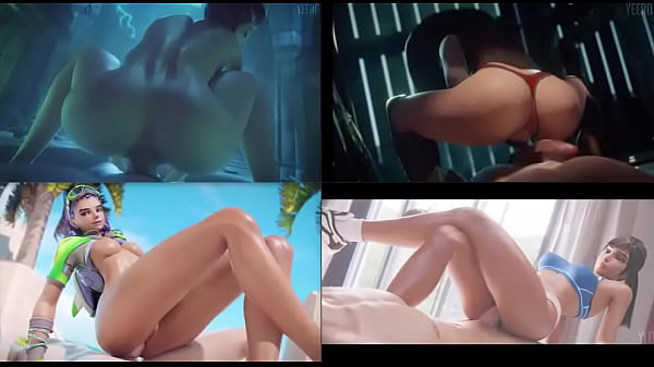 Sexy 3d hentai whores ride big dick