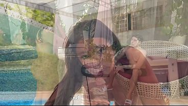 I Fuck a Young Foreigner in the Hotel Pool! During My Vacation - Lina Henao &amp_ Matias