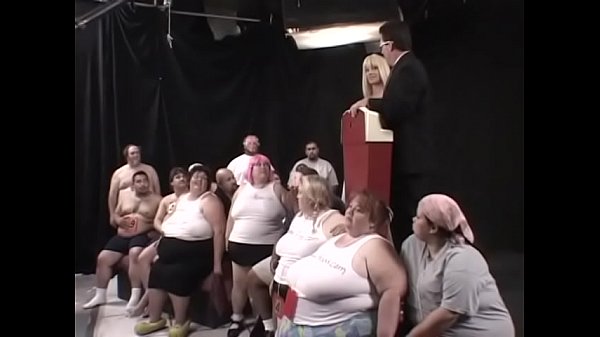 Two dozens of lard asses_suck lick and fuck each_other during The_Worlds_First 300 Lb Gang Bang organized_by ingenious beauty Kat_Kleevage