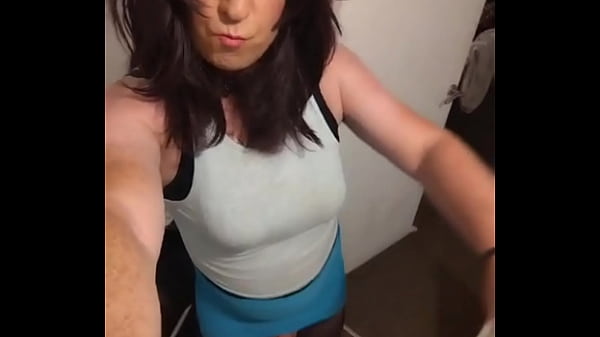 Sexy CD legs ass cock and nylon 