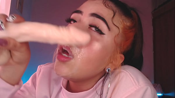 Egirl spits and drools all over_cock - Ahegao blowjob